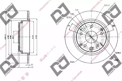 Тормозной диск DJ PARTS BD1684